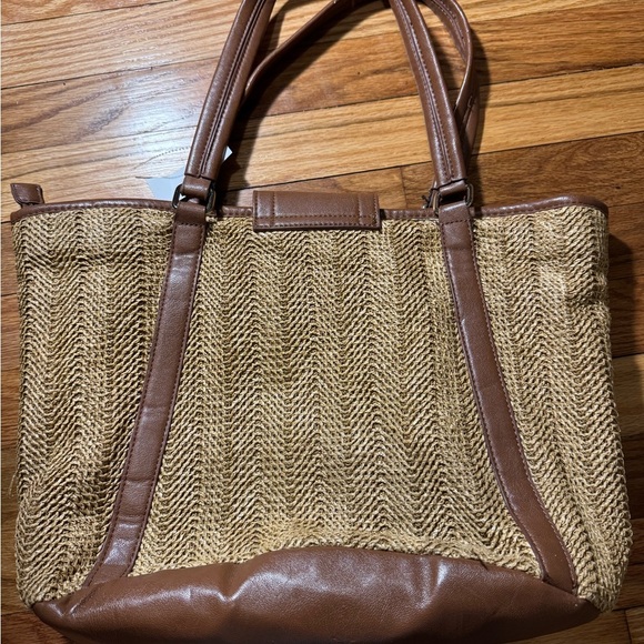 Olivia & Joy Brown Woven Tote Bag - Picture 2 of 4